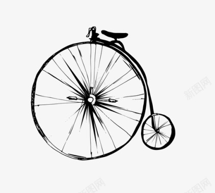 第一辆自行车插图发明者图标图标