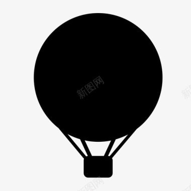 热气球飞行热气球旅行者悬停图标图标