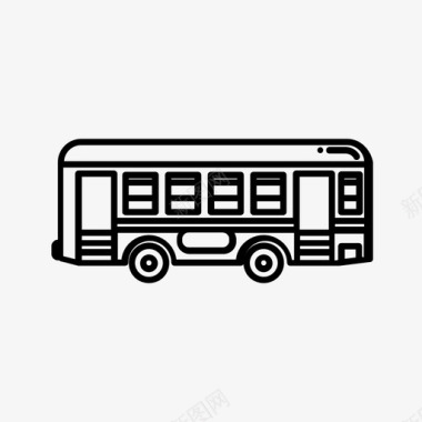 公共交通标识公共汽车旅行交通图标图标