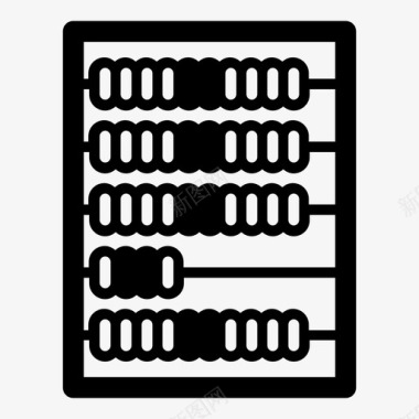 装配算盘原始旧计算器图标图标