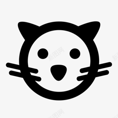 猫小猫头图标图标