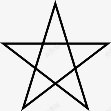 五角星形形状几何图标图标