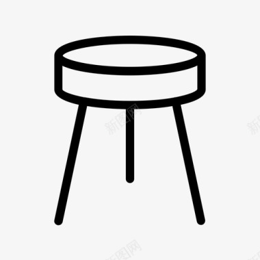 椅子凳子吧台凳椅子图标图标