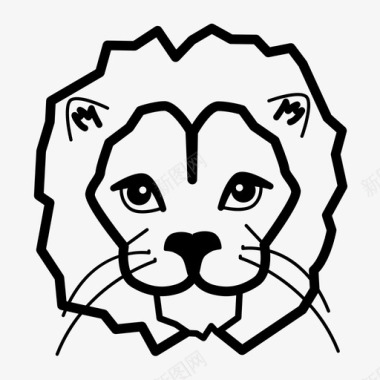 马戏狮子野生动物草原图标图标