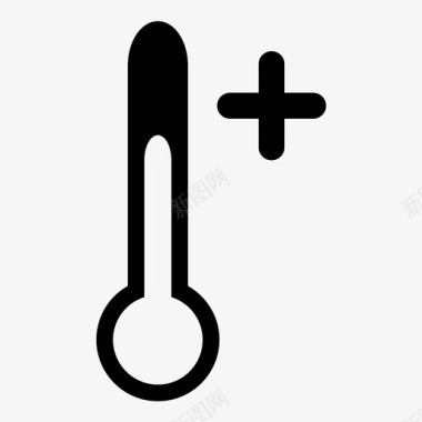温度测量温度计冷热图标图标