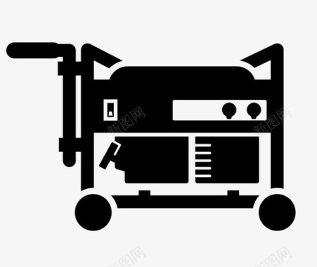 矢量标志马标识柴油发电机图标图标