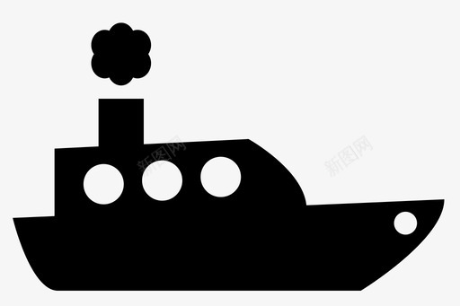 船船拖船旅行图标图标