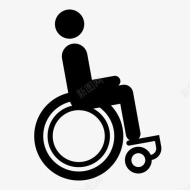 轮椅坐着滚动图标图标