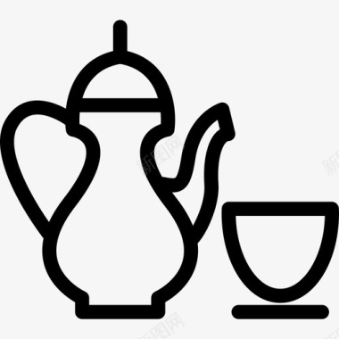 茶具杯子水壶图标图标