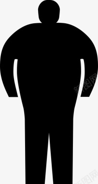肥胖者男子人图标图标