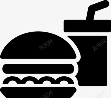 食物和饮料膳食图标图标