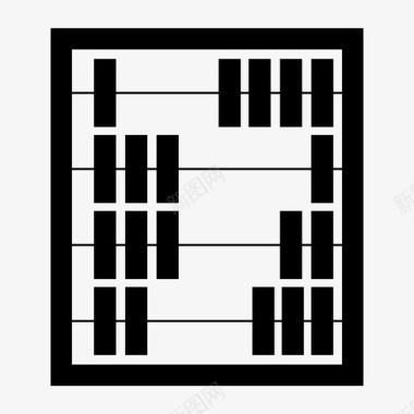 算盘矢量图算盘计数器数学图标图标