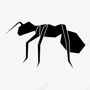 昆虫设计蚂蚁勤劳地面图标图标