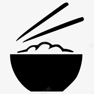 黏煳煳食物碗筷子图标图标