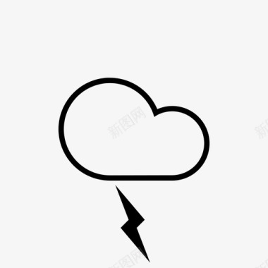 雷电风暴云预报图标图标