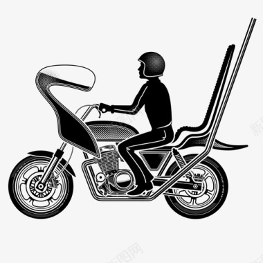 文化内涵博索库摩托帮摩托车骑行图标图标