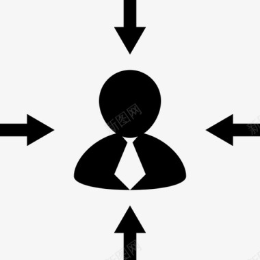 人力资源不同方向的箭头指向商人人力资源图标图标