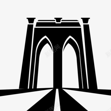 桥梁桥梁建筑布鲁克林大桥图标图标