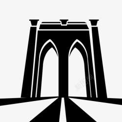 建筑布鲁克林大桥桥梁建筑布鲁克林大桥图标高清图片