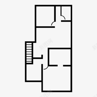 平面房屋平面图房屋建筑图标图标