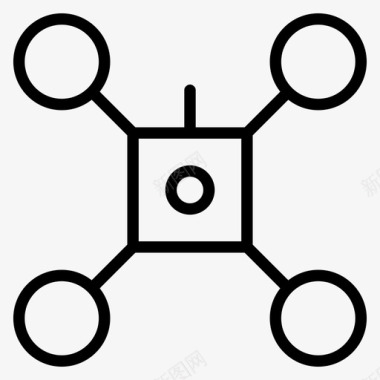 交换机矢量图集线器中心流程图标图标