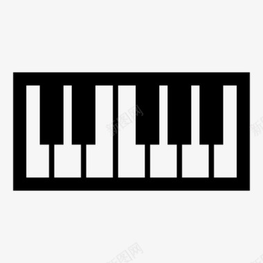 钢琴钢琴键音符图标图标