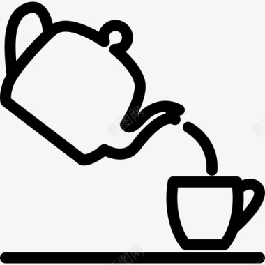 茶具高茶茶道图标图标