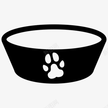 彩绘宠物狗碗狗食狗食碗图标图标