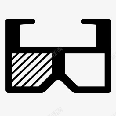 3d眼镜眼镜三维图标图标