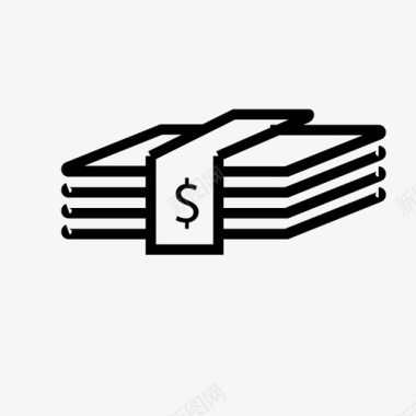 火焰美元图标美元票据现金图标图标
