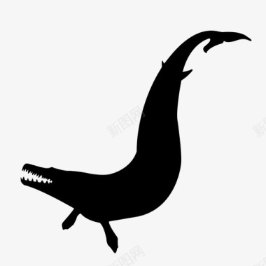恐龙动物头骨罗龙海怪史前图标图标