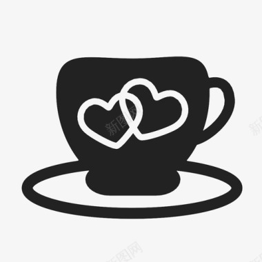 咖啡爱情人心情人节图标图标