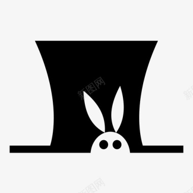 魔术帽骗术魔术兔子图标图标