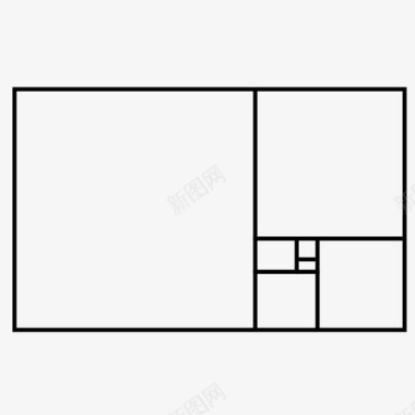 黄金素材黄金比率斐波纳契数学图标图标