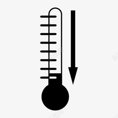 气候变暖温度计温度冻结图标图标