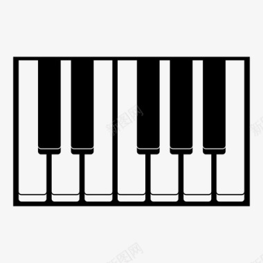钢琴键钢琴手音乐家图标图标