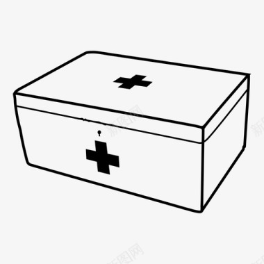 医疗箱治疗红十字会图标图标