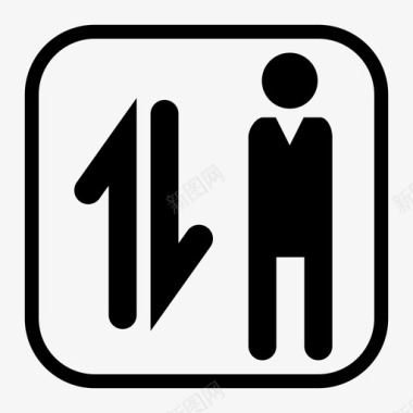 标牌免抠素材电梯商业商场图标图标