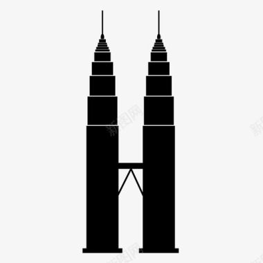 马石油塔建筑亚洲图标图标