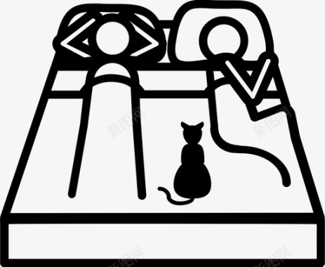 睡觉休息宠物猫图标图标