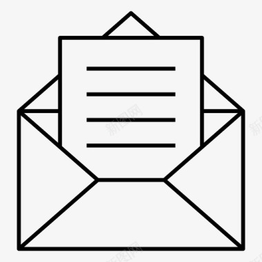 邮件标志电子邮件可密封邮寄图标图标