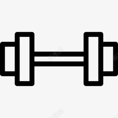 伸展哑铃健身伸展图标图标