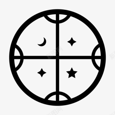 星星月亮太空图标图标