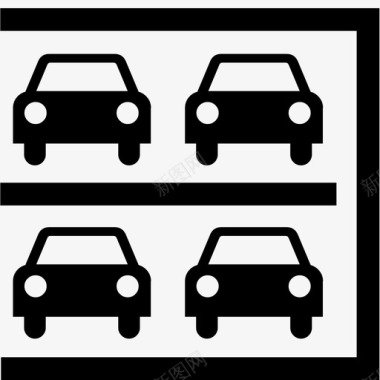 停车库车辆运输图标图标