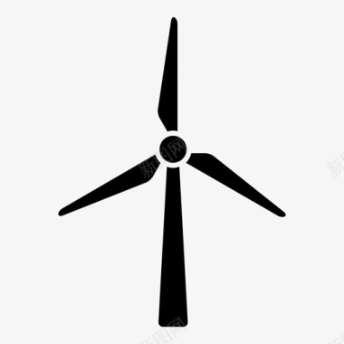 绿色能源车风车螺旋桨动力图标图标