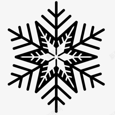 雪花填充图案雪花季节图案图标图标