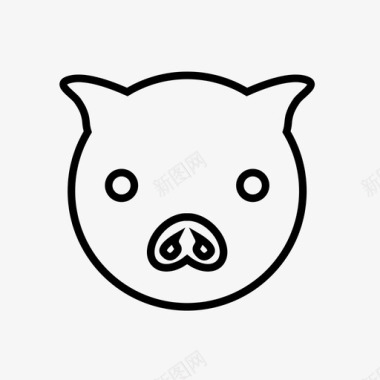 农民猪小猪哺乳动物图标图标