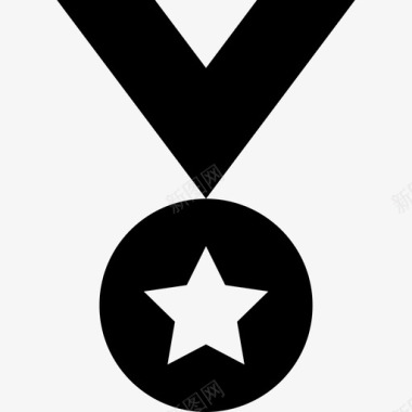 带星星的奖牌变体奖牌图标图标