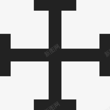 拐杖十字架图案对象图标图标