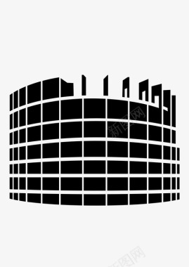 欧洲议会建筑斯特拉斯堡图标图标
